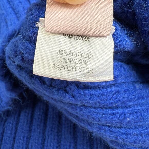 Slate & Willow Women's Bobble Chunky Knit Cardigan Sweater XS Blue - Picture 10 of 14